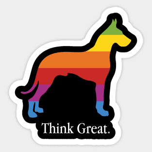 Think Great Dane - Dog Lover Dogs Sticker